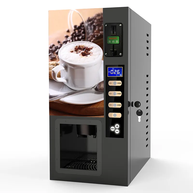 Coffee Machine Vendors Automatic Coffee Dispenser Coin Operated Machine Vending Machines 3 Flavors Hot Drinks