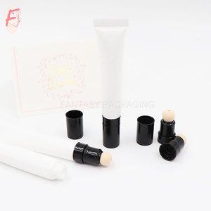 Tùy Chỉnh Sản Xuất 10Ml 12Ml 15Ml Rỗng Mỹ Phẩm Trắng Nhựa Che Khuyết Điểm Ống Với Miếng Bọt Biển Bôi Cho Nền Tảng Lỏng - Product Image 3