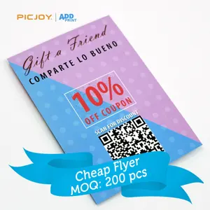 Customized design 10.5*15cm double side shopping coupon printed in color