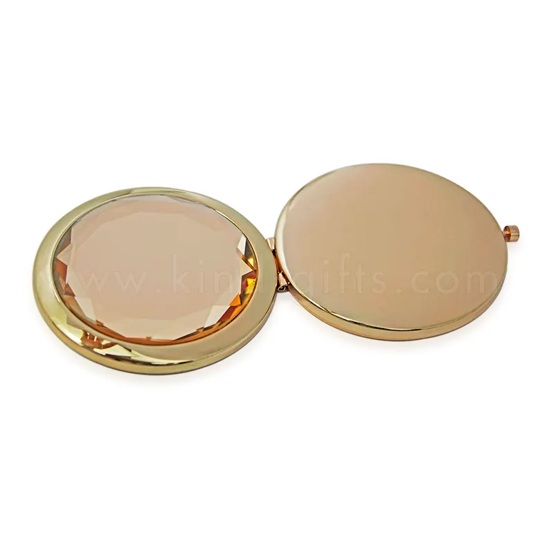 Great Quality Luxury Rose Gold Diamond Jeweled Mirrors Decorative Metal Mirror