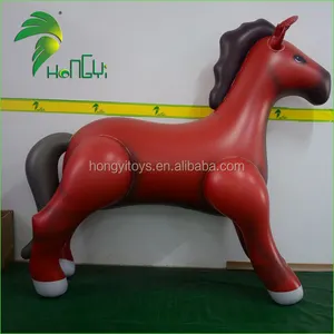 Kerst Geanimeerde Inflatables / Khan Bloed Rode Kleur Opblaasbare Paard/Levensgrote Opblaasbare Paard