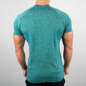 Maglietta MS-2005 Heather Teal per il Fitness e lo <span class=keywords><strong>spazio</strong></span> per il Fitness T-Shirt da <span class=keywords><strong>uomo</strong></span> in poliestere Spandex traspirante da palestra - Product Image 6