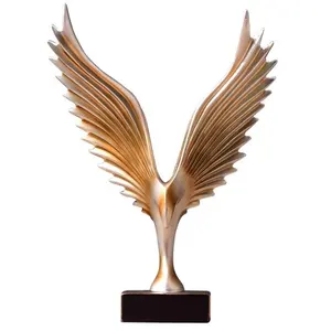 Trang Trí Nhà Sáng Tạo Trophy Bức Tượng Big Eagle Wings Bức Tượng Quà Tặng Nhựa Polyresin Quà Tặng Nhân Tạo Hoặc Quà Lưu Niệm Linh Vật 10-12 Ngày