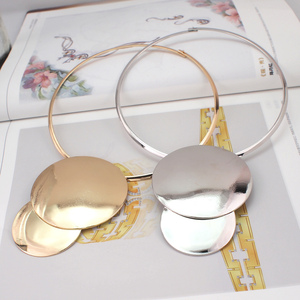 Collar grande metálico brillante para mujer, gargantilla de torque, joyería - Product Image 5