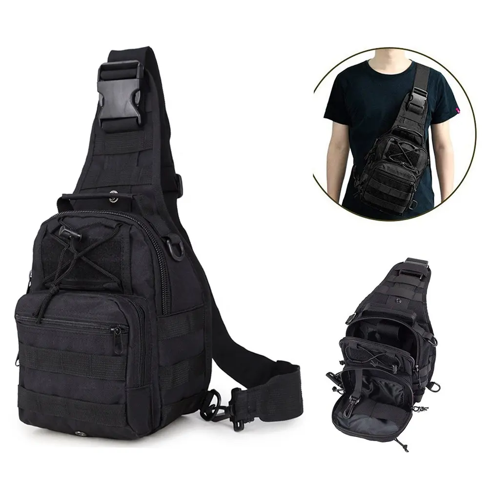 Sport Wasserdichte Umhängetasche Tactical Shoulder Sling Rucksack zum Wandern Reiten Radfahren