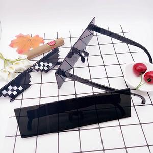 Lunettes Deal with It Lady <span class=keywords><strong>Gaga</strong></span> pour femmes et hommes, lunettes de soleil pour soirée, lunettes de soleil mosaïque pour femmes et hommes, lunettes de soleil pixel surdimensionnées pour anniversaire - Product Image 5