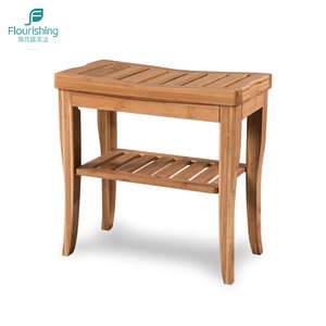 Altamente durable uso interior al aire libre Banco Zapatero baño <span class=keywords><strong>taburete</strong></span> de Bambú - Product Image 1