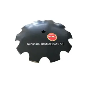 Disco de arado dendato con muescas de buena calidad para implementos de disco de tractor fábrica YUNTAI 18 ''x 3mm