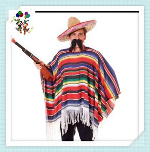 Disfraz de Fiesta de <span class=keywords><strong>Bandido</strong></span> Gringo, Sombrero, Ponchos Mexicanos HPC-0526 - Product Image 4