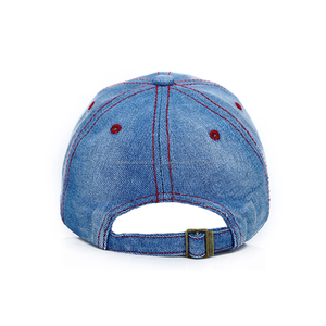 Logo embroidery applique denim baseball Trucker 6 panel caps and Hatter os's Promotional hatter - Product Image 6