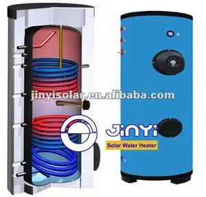 Jinyi Solar Keymark Goedgekeurd 300L Onder Druk Twee Spoelen Rvs Solar Water Tank/Solar Boiler
