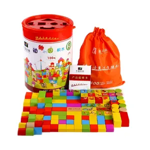 Jouets en bois et ville, blocs de construction pour enfants, 88 pièces