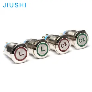 A19-11D-OK&L metal 5 pins LED push button switch 24v 220v