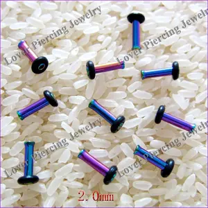 [AS-600B] Wholesale With Rainbow Titanium Anodized Stainless Steel Cool Ear Tunnel Piercing