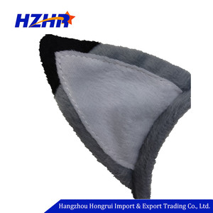 Aangepaste Goede Kwaliteit Halloween Cosplay Kostuum Accessoires Pluche Grijze <span class=keywords><strong>Wolf</strong></span> Oren Hoofdband - Product Image 4