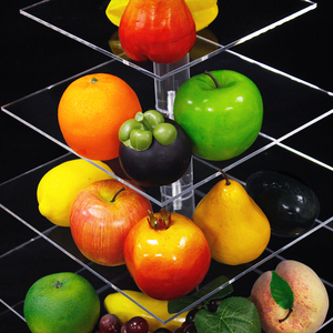 Tùy Chỉnh Kích Thước Mutil <span class=keywords><strong>6</strong></span> <span class=keywords><strong>Tier</strong></span> Rõ Ràng Vuông Acrylic Wedding Cup Bánh Hiển Thị Giá Tháp Trong Suốt Acrylic Tráng Miệng Hiển Thị Đứng - Product Image 6