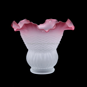 Trang Trí Màu Hồng <span class=keywords><strong>Red</strong></span> Frosted Hoa Thủy Tinh Đèn Bóng Râm Cho Chiếu Sáng Bìa - Product Image 2