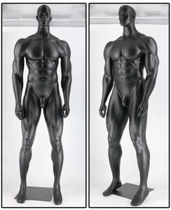 Maniquí muscular negro <span class=keywords><strong>de</strong></span> fibra <span class=keywords><strong>de</strong></span> vidrio, cuerpo <span class=keywords><strong>completo</strong></span>, maniquíes <span class=keywords><strong>de</strong></span> <span class=keywords><strong>hombre</strong></span> - Product Image 4