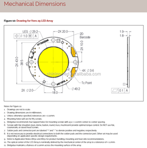 Original Gen 7 <span class=keywords><strong>Bridgelux</strong></span> Vero29 serie <span class=keywords><strong>COB</strong></span> <span class=keywords><strong>LED</strong></span> Chip 2700K 3000K 3500K 4000K 5000K - Product Image 3