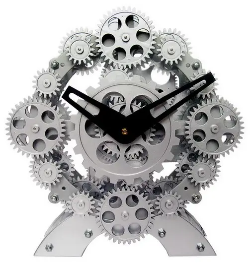 Moving Gear Desk Clock, Cool Clock