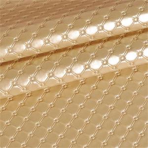 <span class=keywords><strong>Fashion</strong></span> Mewah Bersinar Logam Pu Kulit Sintetis Kaku Mewah Jok Kulit Sofa Bahan Kain untuk Samping Tempat Tidur Latar Belakang - Product Image 2
