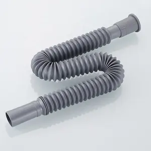 ICD18 Dark Grey Flexible hose,Telescopic tube,sink and basin drainer waste extendable pipe