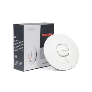 Photoelectric smoke detector en14604 10 years smart wireless battery operated stand alone photoelectric smoke detector