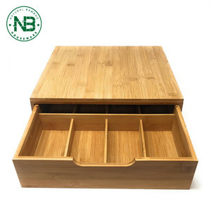 Cajón de cápsulas de café de bambú, organizador de almacenamiento de cápsulas de café, soporte para cápsulas de café - Product Image 4