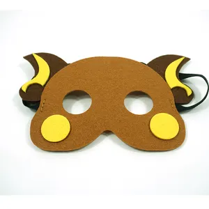 Máscara de feltro para crianças, máscara de festa com desenho de halloween