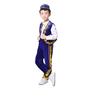 Costume de <span class=keywords><strong>danse</strong></span> <span class=keywords><strong>indienne</strong></span> bleu folklorique de nouveau style pour garçon - Product Image 3