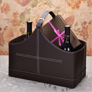 Cesta de Regalo Navideña de Cuero PU de Alta Gama para Alimentos, Proveedor Chino - Product Image 6
