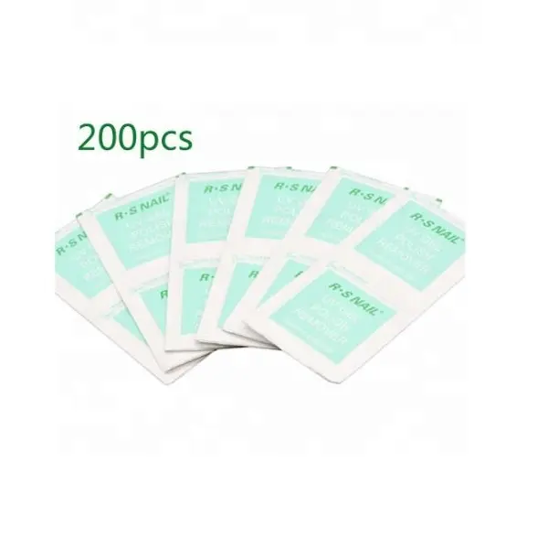 Mro 200 Stks/partij Nagellak Remover Nagels Gemakkelijk Clear Soak Off Uv Led Nail Gel Polish Remover Wraps