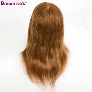 Cabeza de Maniquí de Espuma para Peluquería, Cabeza de Entrenamiento con Cabello Humano 100% Natural, Liso y Sedoso, Ondulado, 35 cm, Tamaño de Cabeza Apto para Permanente - Product Image 3