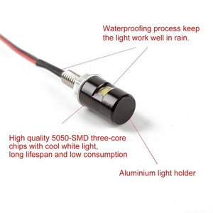 Perno <span class=keywords><strong>de</strong></span> luz LED para matrícula <span class=keywords><strong>de</strong></span> motocicleta, ajuste Universal <span class=keywords><strong>de</strong></span> aluminio <span class=keywords><strong>de</strong></span> alta calidad, impermeable, 0,24 W, 12V, <span class=keywords><strong>precio</strong></span> barato - Product Image 3