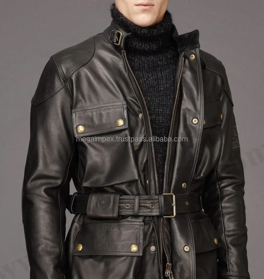 Veste en cuir homme, de haute qualité, nouvelle mode 2015