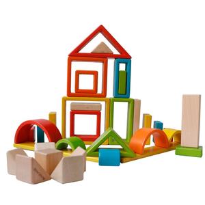 Montessori Educational Wooden <strong>Stacking</strong> Toy <strong>Rainbow</strong> Wood <strong>Blocks</strong> for Kids - Product Image 1