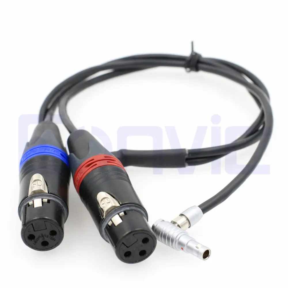 Replace FHG.00B.5 Pin Male Double 3 Pin XLR Female Audio Input Cable for Arri Alexa Mini