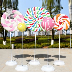 Party Event Decoration <strong>Large</strong> Fiberglass <strong>Lollipop</strong> and Candy Cane Sculpture - Product Image 5