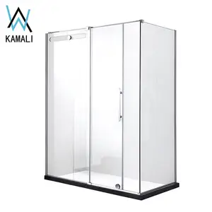 फैक्टरी मूल्य बाथरूम संलग्नक के लिए Frameless रपट कांच दरवाजा शॉवर कमरे में स्नान