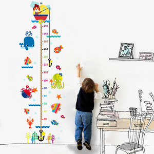 Dessin animé bébé chambre <span class=keywords><strong>animal</strong></span> mur autocollant carte de croissance - Product Image 2