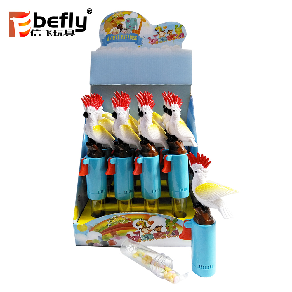 Фабрика Shantou, прозрачная пластиковая трубка для конфет с игрушкой со звуком животного