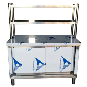 Mesa de trabajo de cocina de acero inoxidable, armario, mesa de cocina - Product Image 6