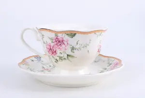 Europese Nieuwe Bone China Chinese Espresso Cup Thee Set 6 Delige Set
