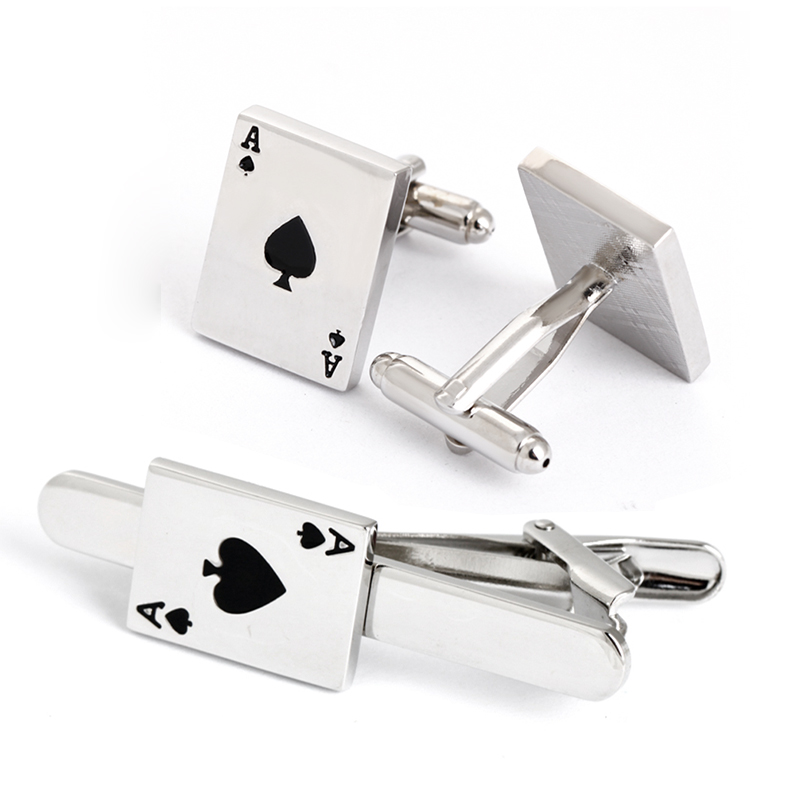 Cuff links tie clips personalized cufflink and tie clip sets engraved A