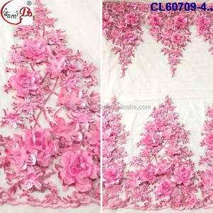 <strong>Top</strong> One <strong>Peach</strong> 3D Lace Fabric Haute Couture Fabric CL60709 Wedding Dress Bridal Gown Lace Fabric - Product Image 5