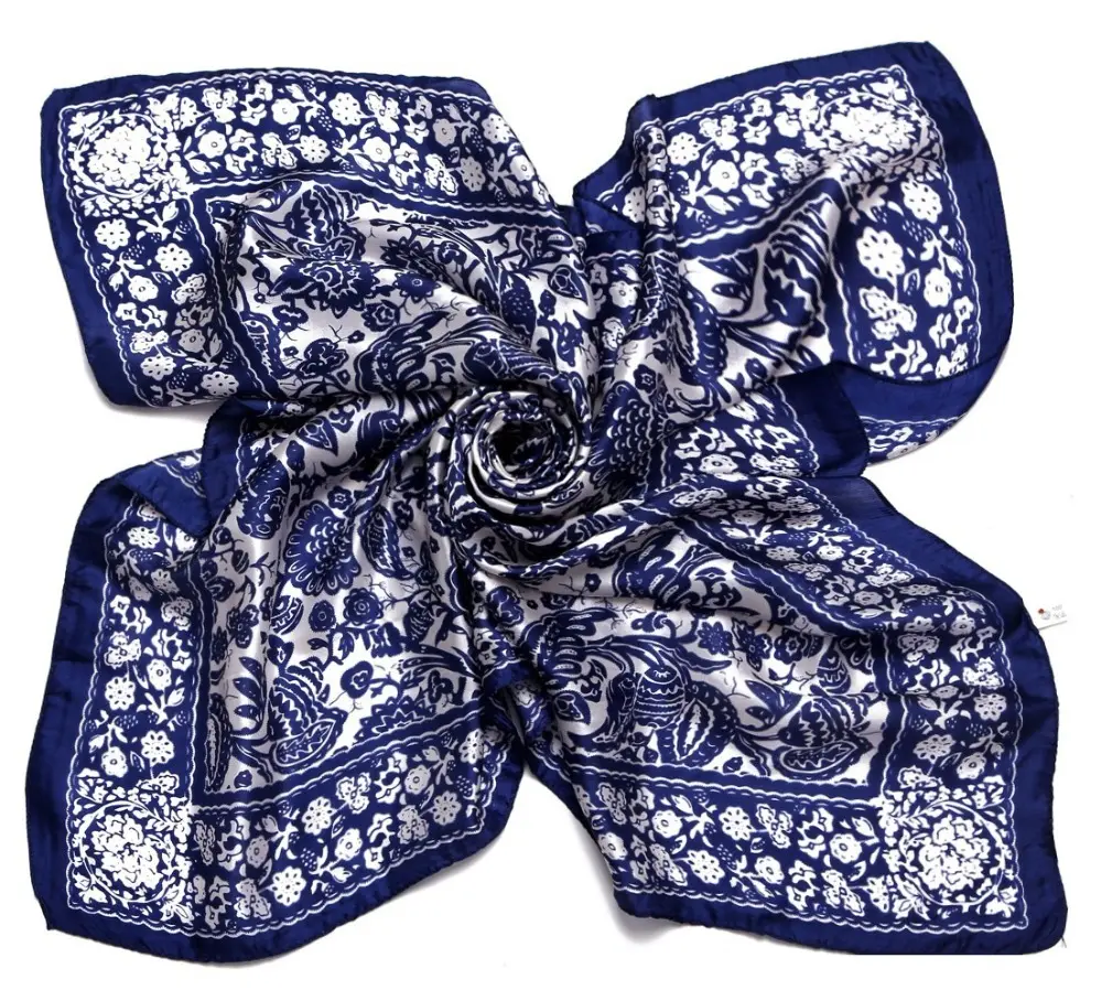 TAIHU SNOW SILK 100% silk square scarf for women