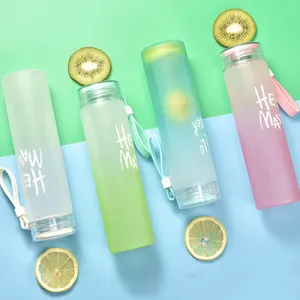 Günstige Preis benutzer definierte Logo Kunststoff Glas Trink sport Wasser flasche Hallo Master Gradient Wasser flasche für Werbe geschenk