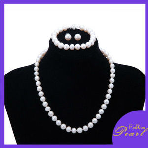 2015 8mm <span class=keywords><strong>singular</strong></span> blanco de agua dulce de <span class=keywords><strong>la</strong></span> perla conjuntos de joyería para el regalo - Product Image 1
