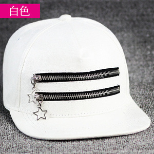 Sales promotion snapback cap with metal zipper decoration. Simple cap. - Product Image 5
