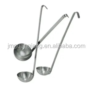 stainless steel kitchen utensils long handle two-piece cooking ladle soup ladle with hook